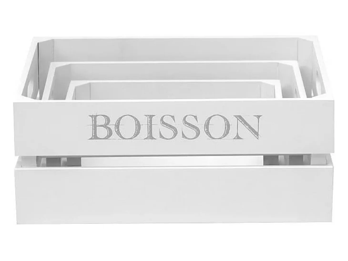 Cajas Set de 3 MDF blanco17x28x15/32x23x12/27x18x10cm