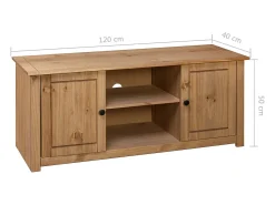 Caldir Mueble para TV de madera maciza pino estilo Panamá 120x40x50 cm