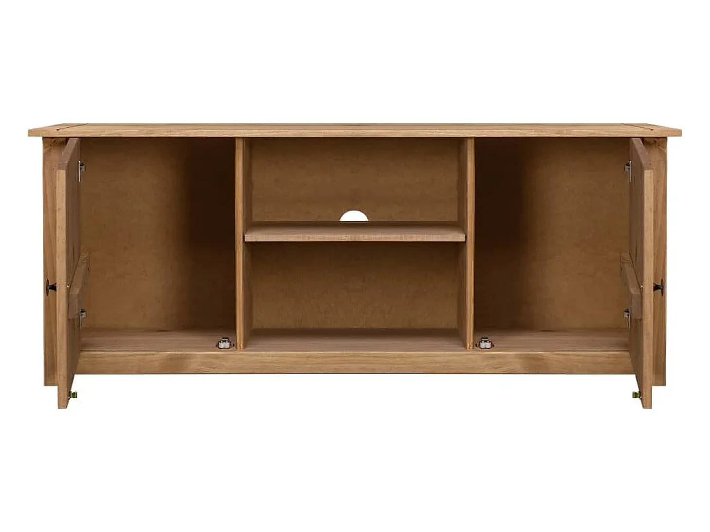 Caldir Mueble para TV de madera maciza pino estilo Panamá 120x40x50 cm