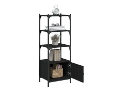 Callie Anne Librería de 3 estantes madera ingeniería negro 41x30x109,5 cm