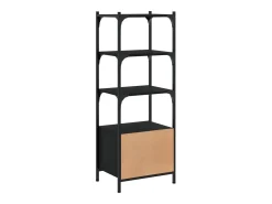 Callie Anne Librería de 3 estantes madera ingeniería negro 41x30x109,5 cm