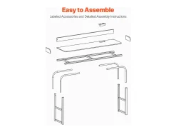 Cama Móvil SucceBuy Mesa Auxiliar con 4 Ruedas y Toma de Corriente, Escritorio de Cama con Altura Ajustable para Casa y Oficina, Color Negro
