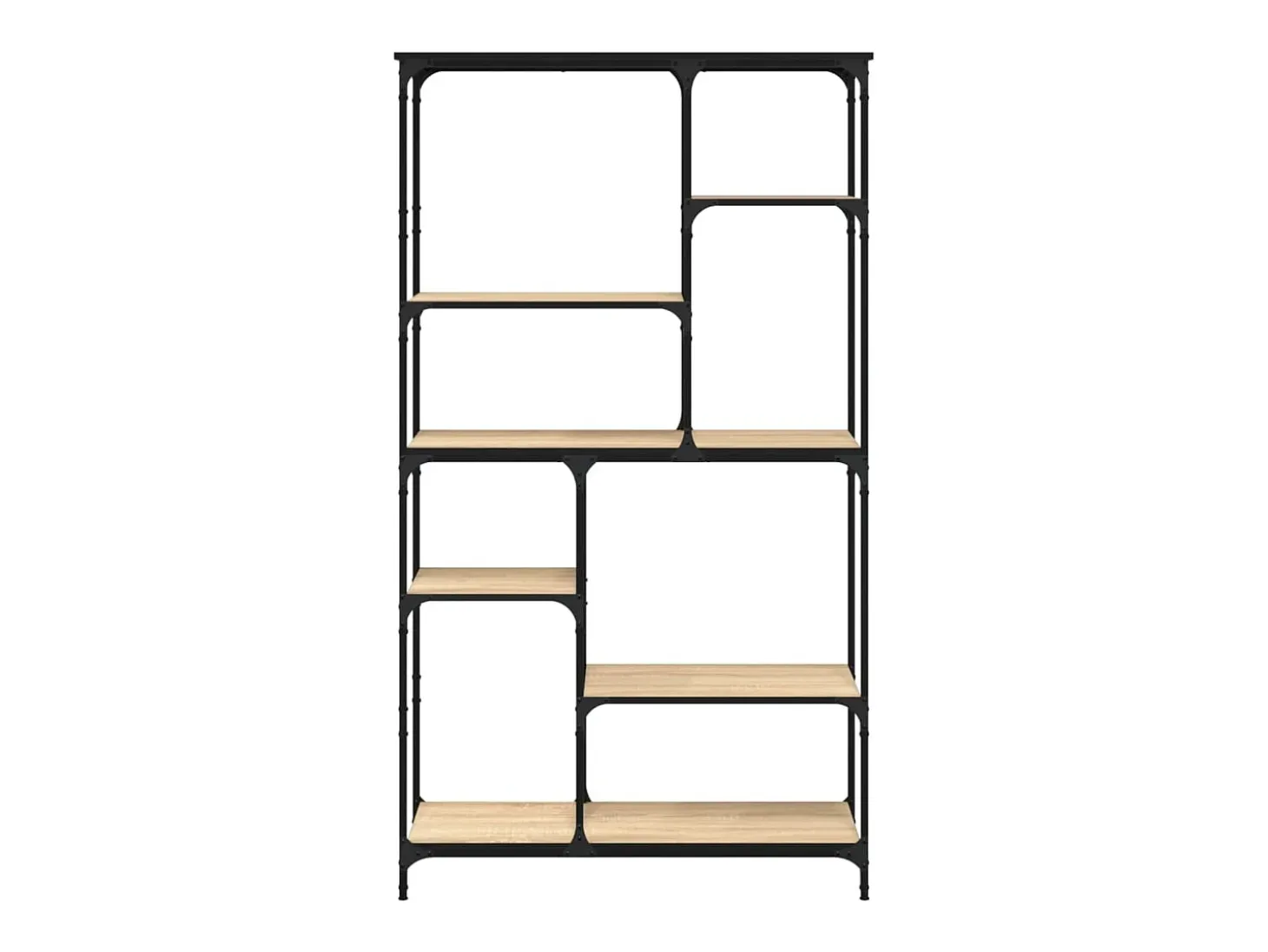 Cameron Estantería madera ingeniería acero roble Sonoma 99x35,5x176 cm