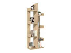 Candler Estantería de madera de ingeniería roble Sonoma 48x25,5x140 cm