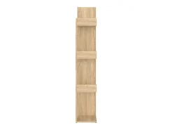 Candler Estantería de madera de ingeniería roble Sonoma 48x25,5x140 cm