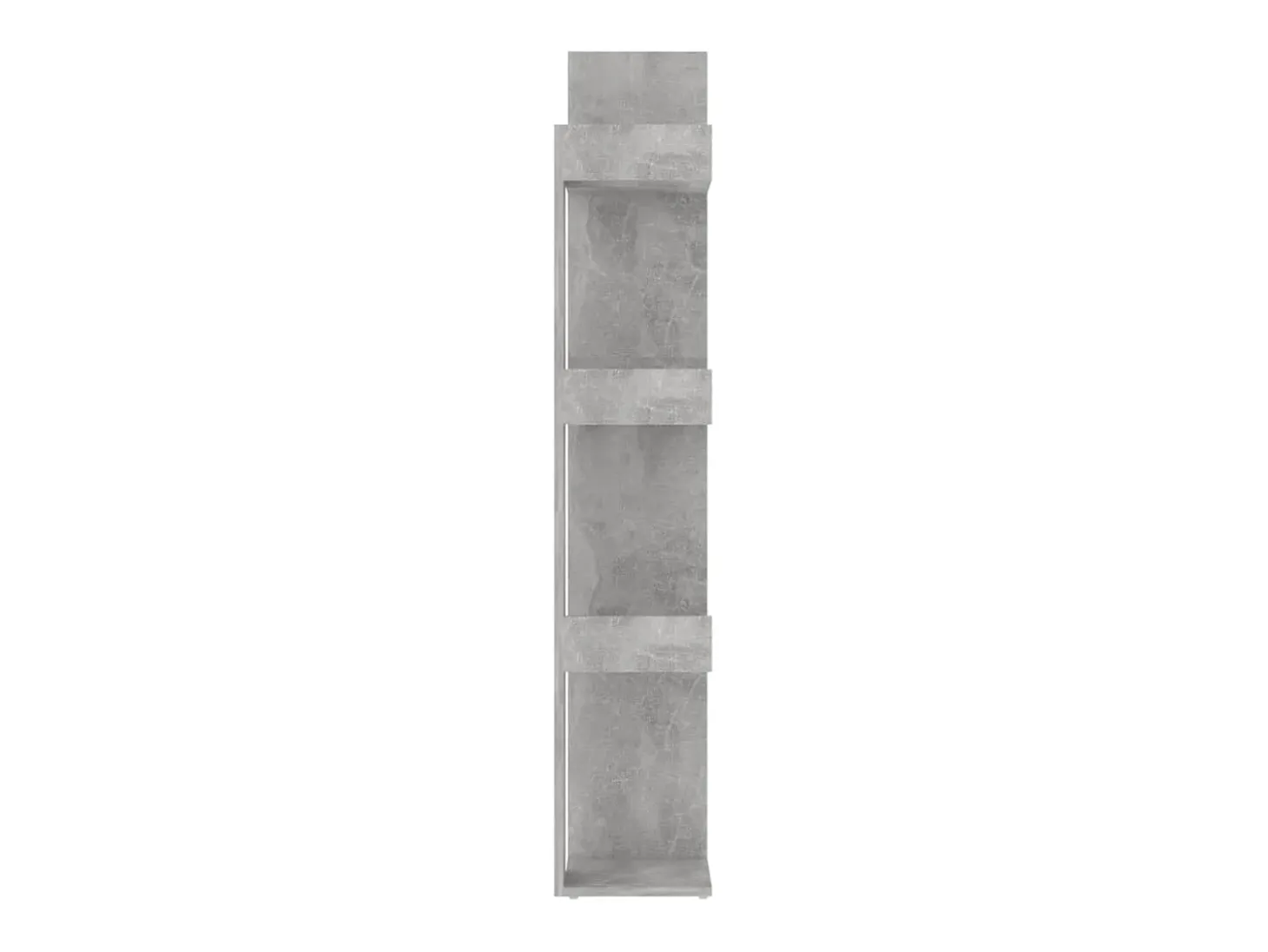 Candler Librería de madera contrachapada gris hormigón 86x25,5x140 cm