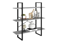 Capitola Estantería de madera contrachapada gris hormigón 100x30x105 cm