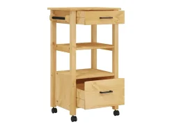 Carrito de cocina MONZA madera maciza de pino 48x40x88,5 cm