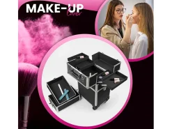 Carro de maquillaje esteticista modular 3 estantes 4 ruedas Aldeb