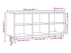 Cemre Mueble de TV madera de ingeniería gris hormigón 103,5x30x50 cm