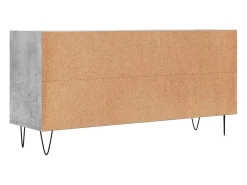 Cemre Mueble de TV madera de ingeniería gris hormigón 103,5x30x50 cm