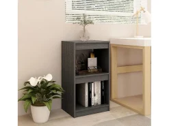 Centerville Estantería madera maciza de pino gris 40x30x71,5 cm