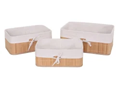 Cesta de almacenaje MCW-C21 (juego de 3), color natural