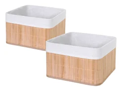 Cesta de almacenaje MCW-C21 (juego de 2), color natural