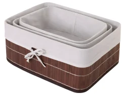 Cesta de almacenaje MCW-C21 (juego de 3), marrón