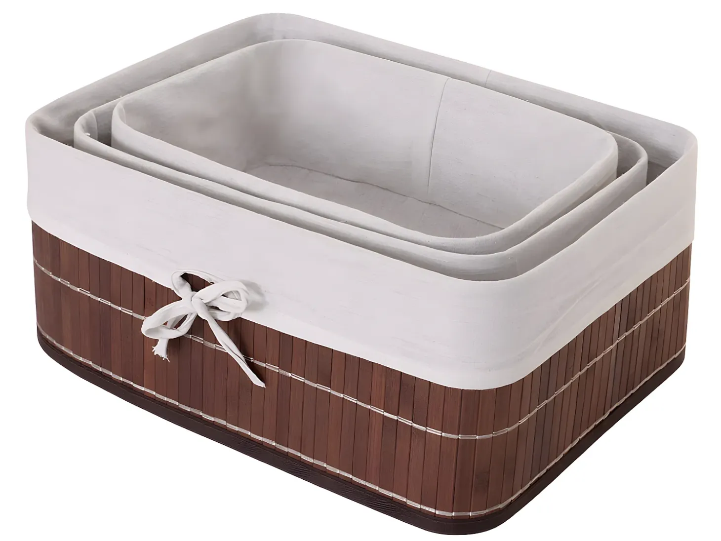 Cesta de almacenaje MCW-C21 (juego de 3), marrón
