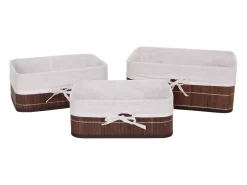 Cesta de almacenaje MCW-C21 (juego de 3), marrón