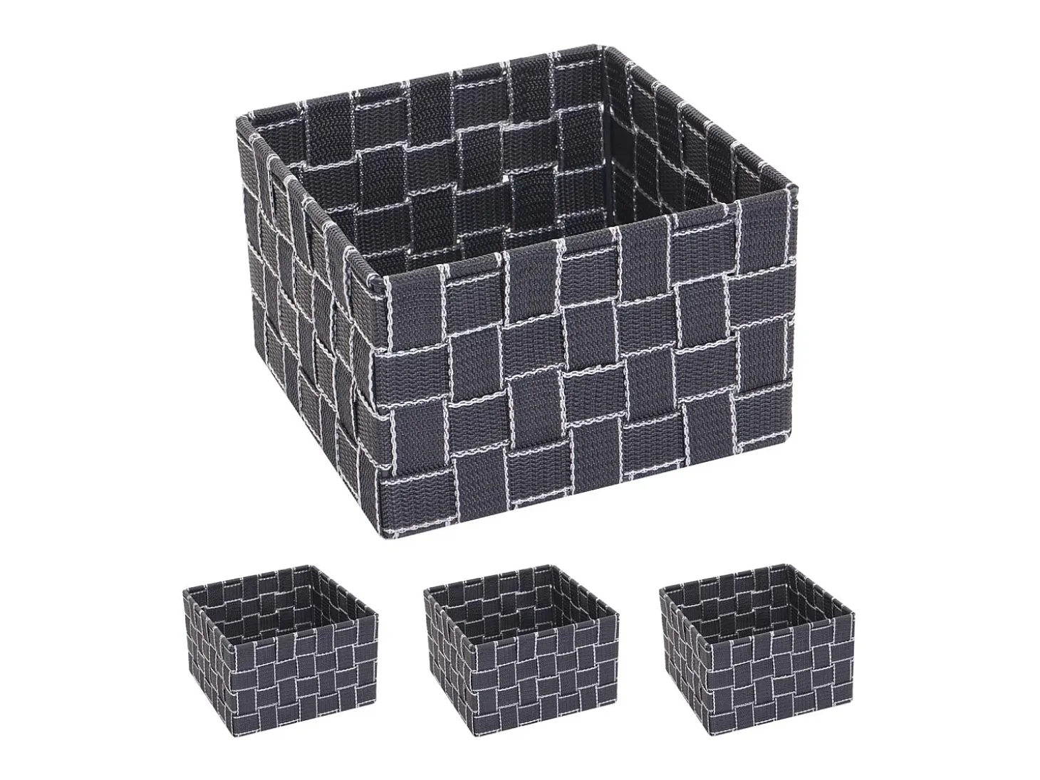 Cesta de almacenaje MCW-C37 (juego de 4), gris oscuro