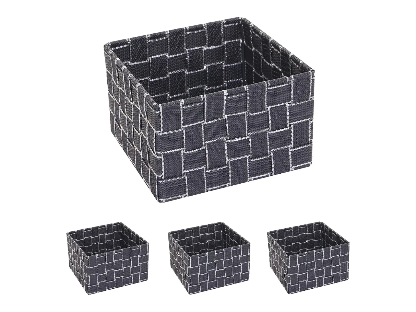 Cesta de almacenaje MCW-C37 (juego de 4), gris oscuro