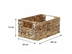 Cesta de jacinto de agua estructura de metal - 13 cm de altura