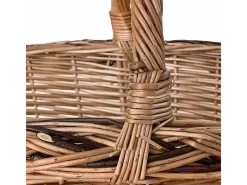 Cesta de mimbre Matilde ovalada bicolor con asa cm 51,5 x cm 42 h 24