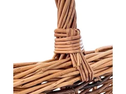 Cesta de mimbre ovalada bicolor Sara con asa 43,5 x 36 h 25