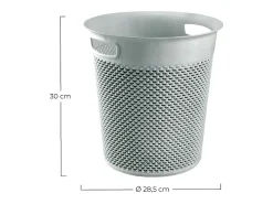 Cesta Mediana Redonda 12 Litros Gris 7house