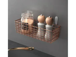 Cesta Multiusos KOALA Serie COPPER Metaltex Cobre 33x12x9 cm