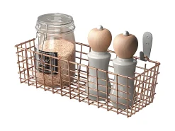 Cesta Multiusos KOALA Serie COPPER Metaltex Cobre 33x12x9 cm