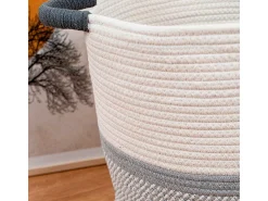 Cesta multiusos MOA Vinthera blanco/gris Ø31x38 cm
