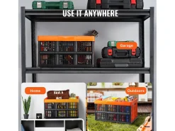 Cestas de Almacenamiento SucceBuy Plegables, 45 L, Plástico Plegable, Lote de 3, Apilables - Solución Práctica para Clasificar y Guardar Efectos