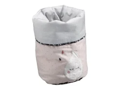 Cestas nido de tela de algodón rosa
