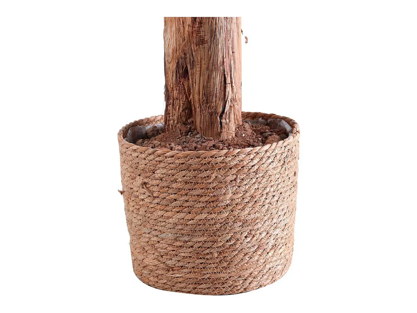 Cesto para plantas artificiales esparto natural marrón Ø26cm Adec