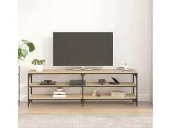 Chiloquin Mueble de TV madera contrachapada roble Sonoma 160x30x50 cm