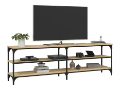Chiloquin Mueble de TV madera contrachapada roble Sonoma 160x30x50 cm