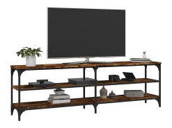 Chiloquin Mueble de TV madera contrachapada roble ahumado 160x30x50 cm