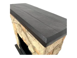 Chimenea de bioetanol Belluno, biochimenea de pie, efecto piedra artificial, L105xP38xH100