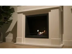 Chimenea de bioetanol biochimenea de suelo Cambridge en madera Negro 110x37x102h