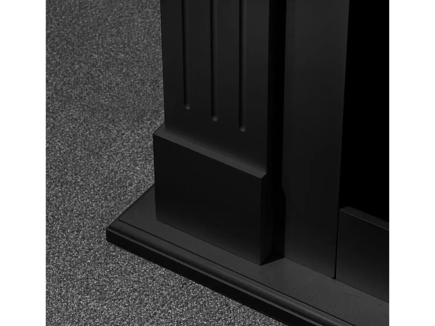 Chimenea de bioetanol Cambridge, biochimenea de suelo, madera negra, 110x37x102h