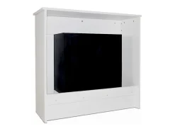 Chimenea de bioetanol de pie Michelangelo de madera blanca, 96 x 36 x 90 h, fabricada en Italia