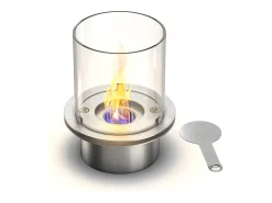 Chimenea de bioetanol de pie STROMBOLI antracita, brasero para interior y exterior, d.60 x h.56