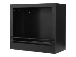 Chimenea de bioetanol de suelo BELLINI de madera con efecto cemento. Fabricada en Italia. L96 x P35 x H96.