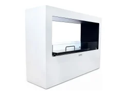 Chimenea de bioetanol de pie Giotto S White 100x30x70 para interior/exterior