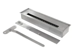 Chimenea de bioetanol de suelo de madera blanca Fabricada en Italia Michelangelo 96x36x90h