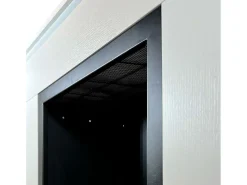 Chimenea de bioetanol de suelo de madera blanca Fabricada en Italia Michelangelo 96x36x90h