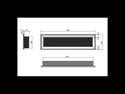 Chimenea de bioetanol empotrada Frame 1800 SimpleFire con cristal negro