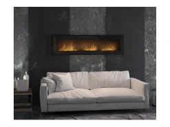Chimenea de bioetanol empotrada Frame 1800 SimpleFire con cristal negro