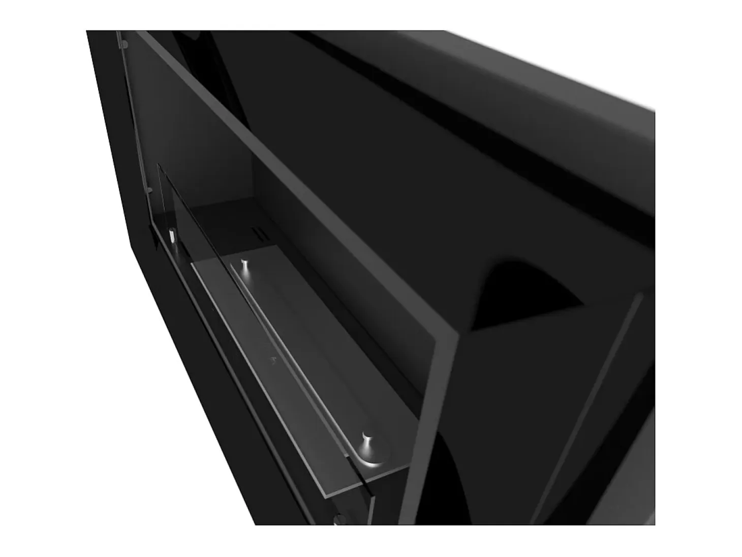 Chimenea de bioetanol empotrada Frame 900 SimpleFire con cristal negro