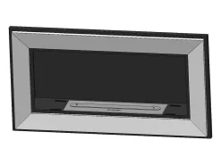 Chimenea de bioetanol empotrada Frame 900 SimpleFire con cristal negro