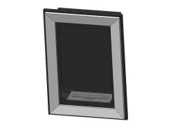 Chimenea de bioetanol Frame 550 blanca de pared sin cristal